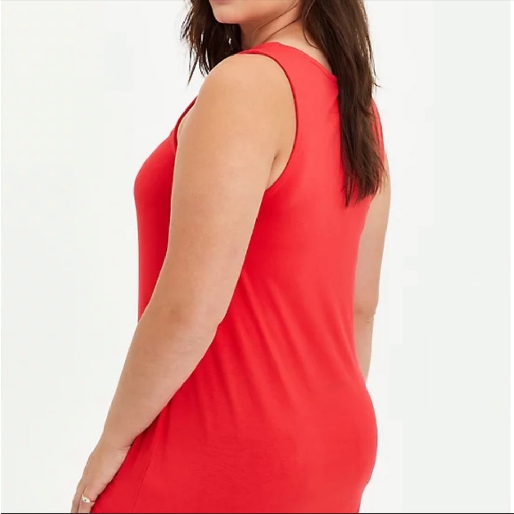Super Soft Red Cut Out Tank - Picture 5 of 7
